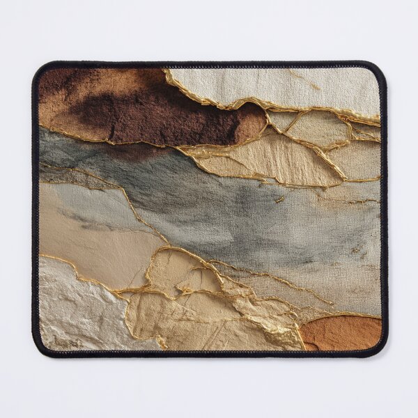 Item preview, Natural tones texture with gold veins - modern wall art in beige brown designed and sold by CosmicGlyph.