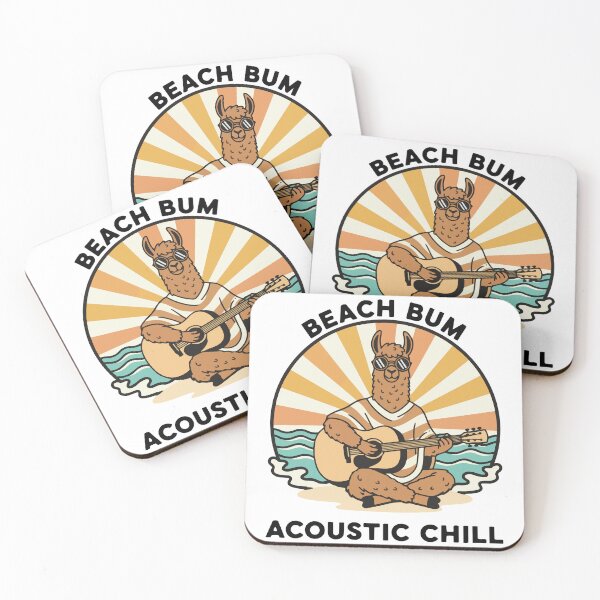 Item preview, Llama Guitar Beach Bum Acoustic Chill designed and sold by PixelStudioBe.