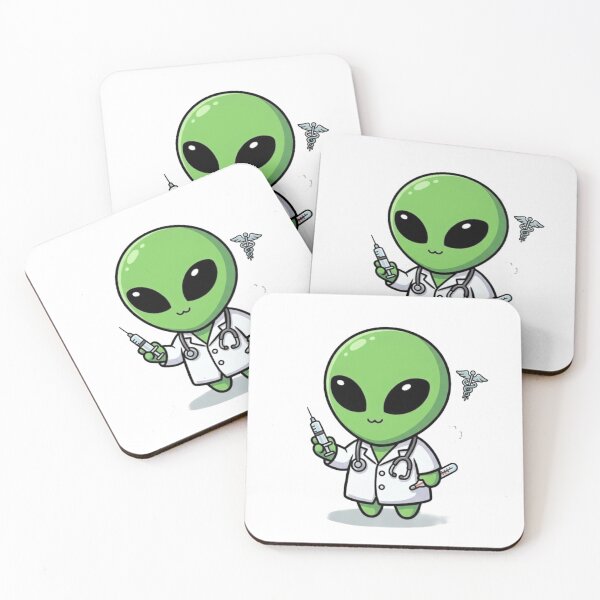 Item preview, Cute Kawaii Alien Doctor | Little Space Medic Mascot designed and sold by fedetrev.