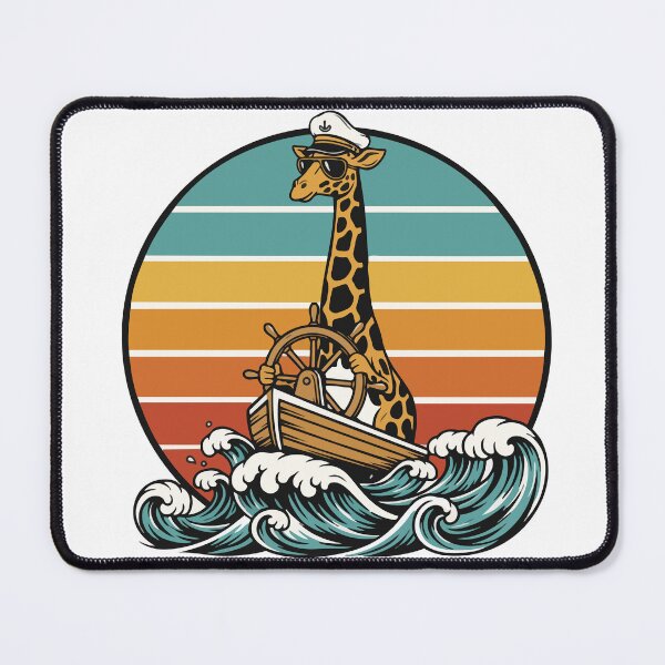 Item preview, Sailor Giraffe Sail Away Ocean Life designed and sold by PixelStudioBe.