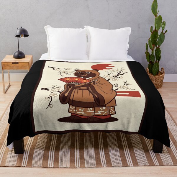 Item preview, Samurai Bear Holding Fan Japanese Style Cute Warrior  designed and sold by JordynLadukeg65.