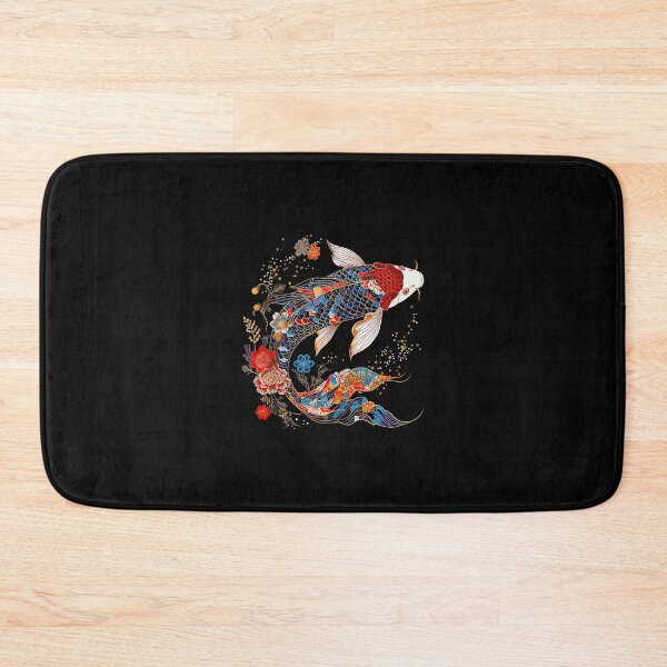 Item preview, Koi Fish Floral Pattern Vintage Japanese Style  designed and sold by titanlevi.