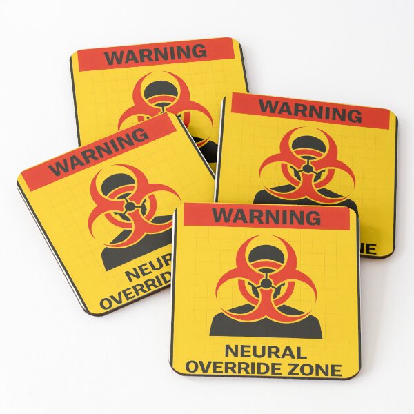 Item preview, funny neural override zone organic only sticker designed and sold by octozap.