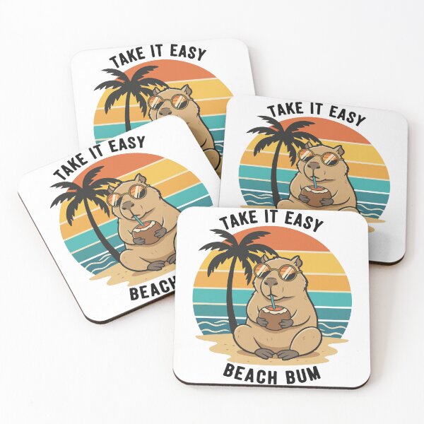 Item preview, Capybara Beach Bum Take It Easy designed and sold by PixelStudioBe.