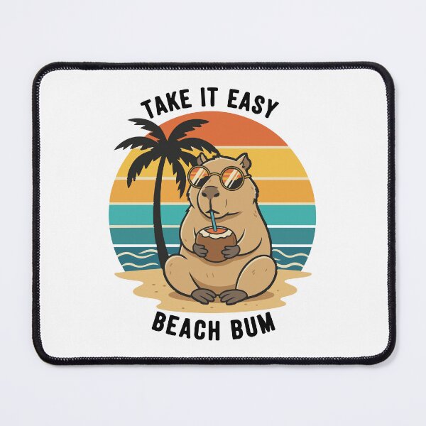 Item preview, Capybara Beach Bum Take It Easy designed and sold by PixelStudioBe.