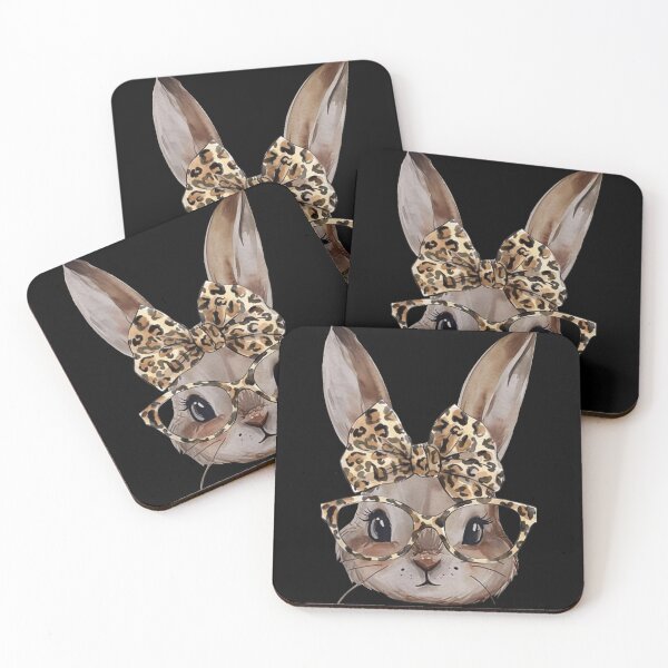 Item preview, Cute Bunny Leopard Glasses Funny Easter Animal Fashion Design designed and sold by HarinDonreka.
