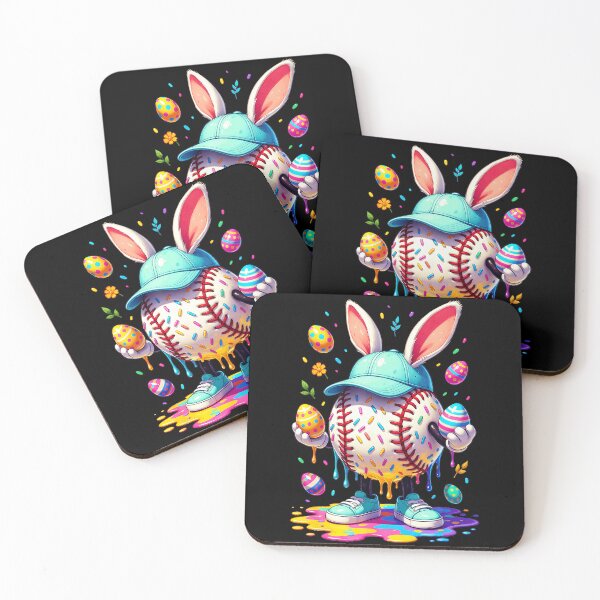 Item preview, Easter Baseball Bunny Drip Colorful Cute Style designed and sold by miaa-artistshop.
