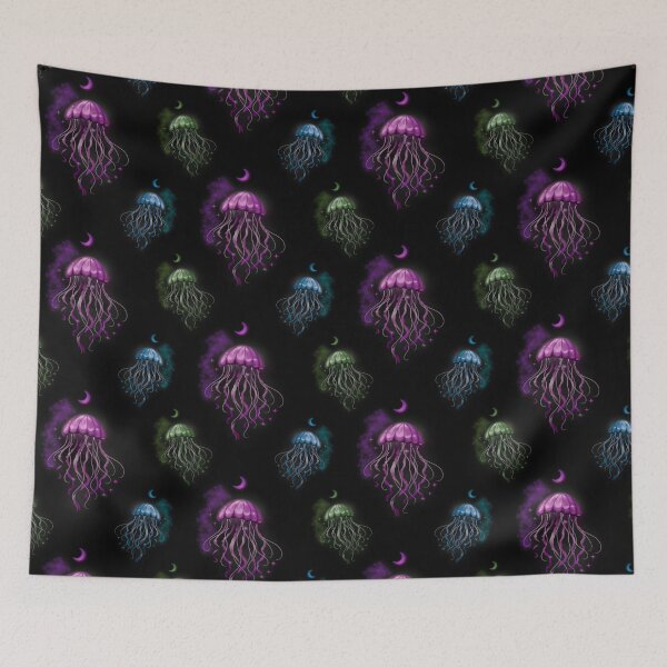 Item preview, Witchy Vibes Neon Jellyfish designed and sold by ellealsopaints.