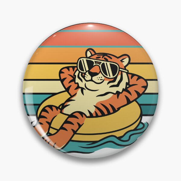 Item preview, Tiger Retro Float River Relax designed and sold by PixelStudioBe.