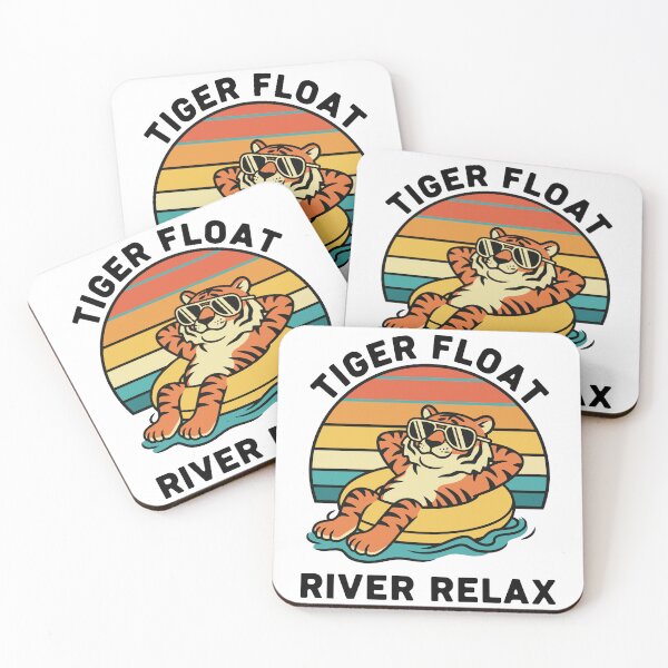 Item preview, Tiger Retro Float River Relax designed and sold by PixelStudioBe.