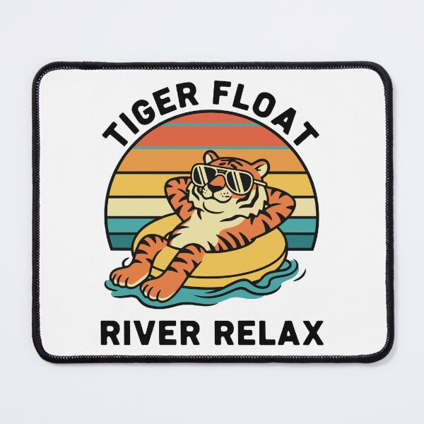 Item preview, Tiger Retro Float River Relax designed and sold by PixelStudioBe.