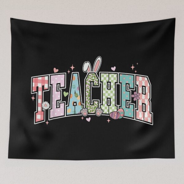 Item preview, Teacher Easter Bunny Cute Pattern Letters Spring School Design designed and sold by LittleNhutton.