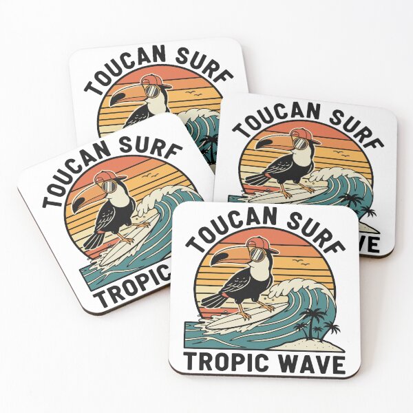Item preview, Toucan Surf Tropic Wave Ocean Vibes designed and sold by PixelStudioBe.