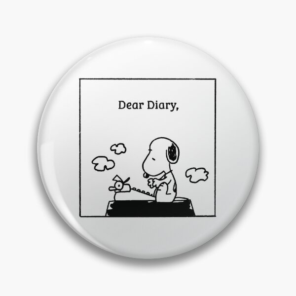 Item preview, snoopy writing dear diary designed and sold by liveawhimsylife.