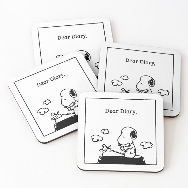 Item preview, snoopy writing dear diary designed and sold by liveawhimsylife.