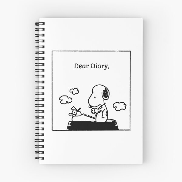 Item preview, snoopy writing dear diary designed and sold by liveawhimsylife.