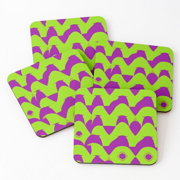 Item preview, Purple and Green Geometric Retro Pattern  designed and sold by GraphicsClub.