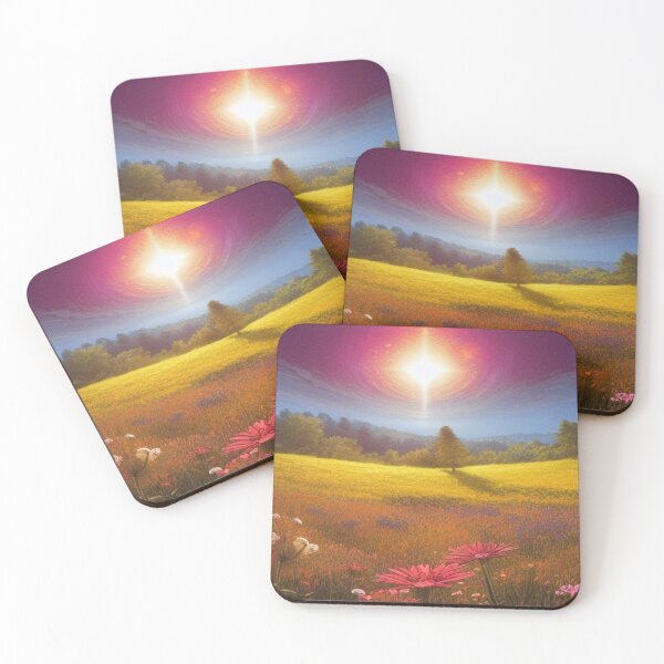 Artikelvorschau, Cosmic Meadow with Wildflowers and Radiant Light – Dreamlike Landscape Art by FotoworldEdel entworfen und verkauft von FotoworldEdel.