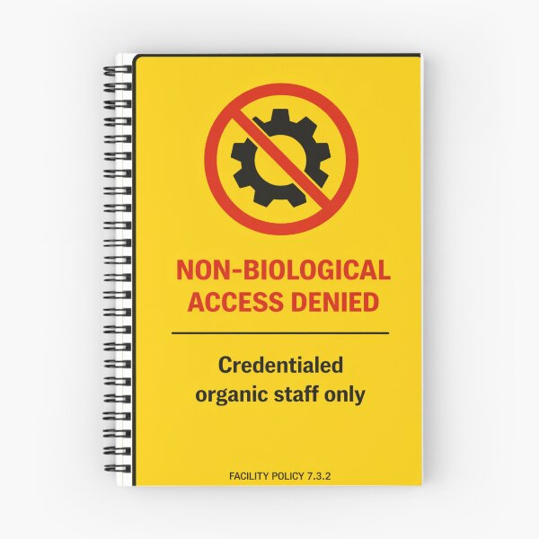Item preview, funny non-biological access denied staff only sticker designed and sold by octozap.