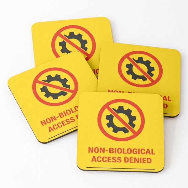 Item preview, funny non-biological access denied staff only sticker designed and sold by octozap.