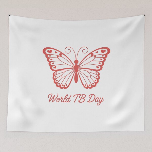 Item preview, Tuberculosis awareness red butterfly World Tuberculosis Day designed and sold by VENOM0RIOT.