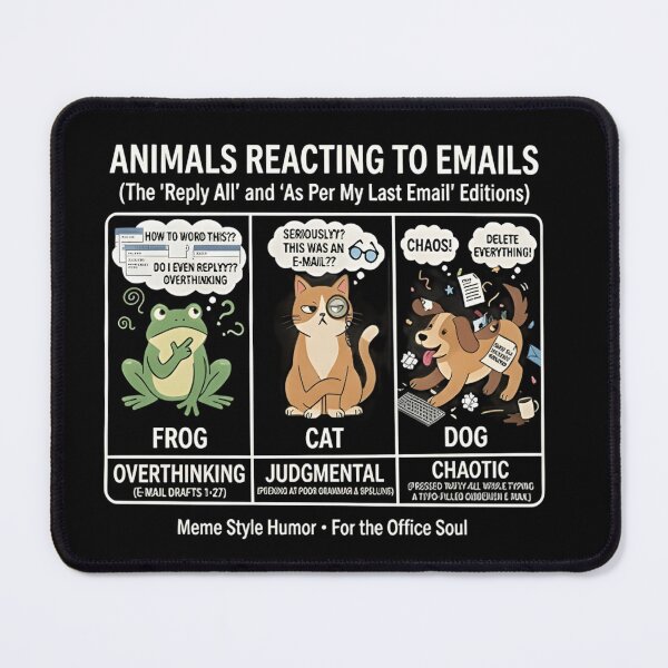 Item preview, Funny Animal Email Meme – Chaotic Office Trio Shirt designed and sold by ZyxDes.