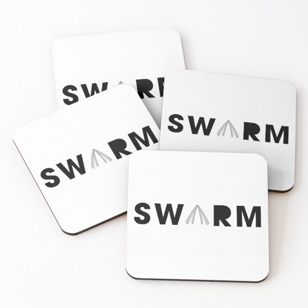 Item preview, Black SWARM logo with Draekafly wings designed and sold by SWARM Shop.