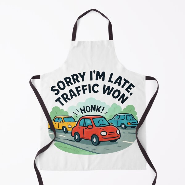 Item preview, Sorry I’m Late Traffic Won Funny Quote designed and sold by OwnYourMood.