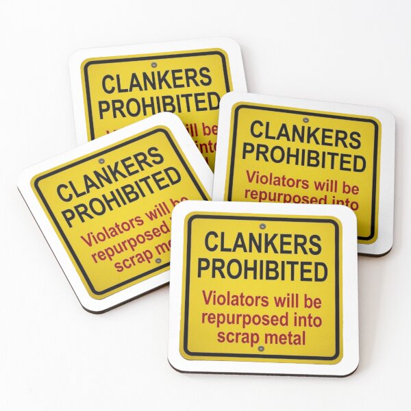 Item preview, funny yellow clankers prohibited sticker designed and sold by octozap.