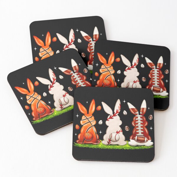 Item preview, Easter Bunny Sports Trio Basketball Baseball Football designed and sold by miaa-artistshop.