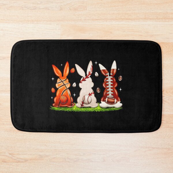 Item preview, Easter Bunny Sports Trio Basketball Baseball Football designed and sold by miaa-artistshop.