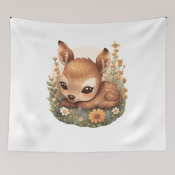 Item preview, Kawaii Baby Fox Autumn Leaves Sticker designed and sold by funnyshop222.