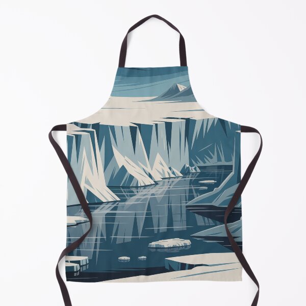 Item preview, Arctic Glacier Polar Night Poster – Retro Svalbard Travel Minimalist Wall Art designed and sold by Tamas Das.