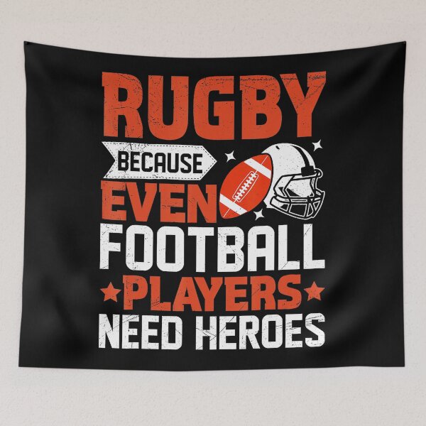 Item preview, Rugby Because Even Football Players Need Heroes Funny Sports  designed and sold by GabrieSketcham.