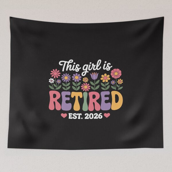 Item preview, This Girl Is Retired 2026 Floral Funny Retirement Gift Women designed and sold by kiralynstration.
