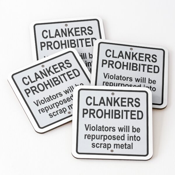 Item preview, funny white clankers prohibited sticker designed and sold by octozap.