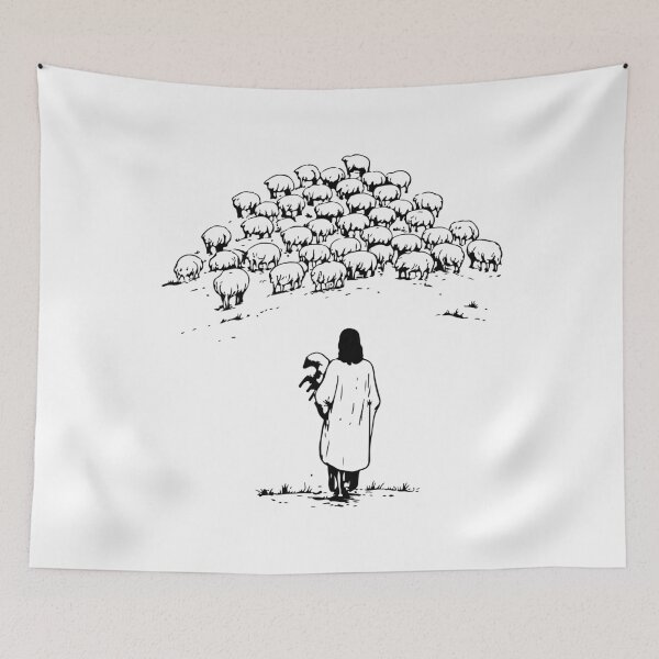 Item preview, Christian Shepherd Sheep Flock Minimal Faith Biblical Design designed and sold by kiralynstration.