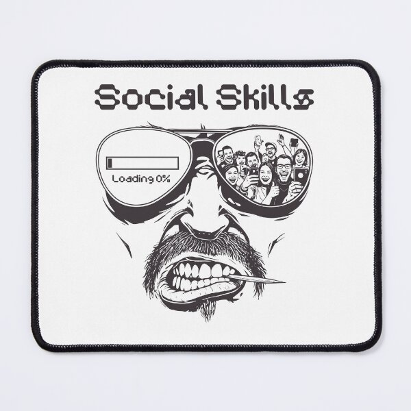 Item preview, Social Skills Loading 0% Funny Introvert Meme, Anti Social Humor Design designed and sold by rich4Design.
