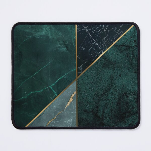 Item preview, Emerald Marble Wall Art – Abstract Green Gold Texture for Modern Living Room designed and sold by CosmicGlyph.