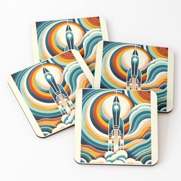 Item preview, Retro Rocket Launch Geometry designed and sold by InkSmithery.