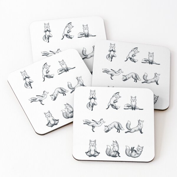 Item preview, Vintage Fox Yoga Poses Funny Meditation Animal Lover designed and sold by DoodleTortle.