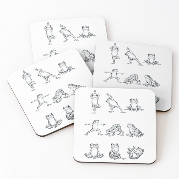 Item preview, Vintage Frog Yoga Poses Funny Meditation Animal Lover designed and sold by DoodleTortle.