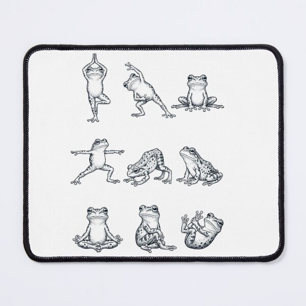 Item preview, Vintage Frog Yoga Poses Funny Meditation Animal Lover designed and sold by DoodleTortle.