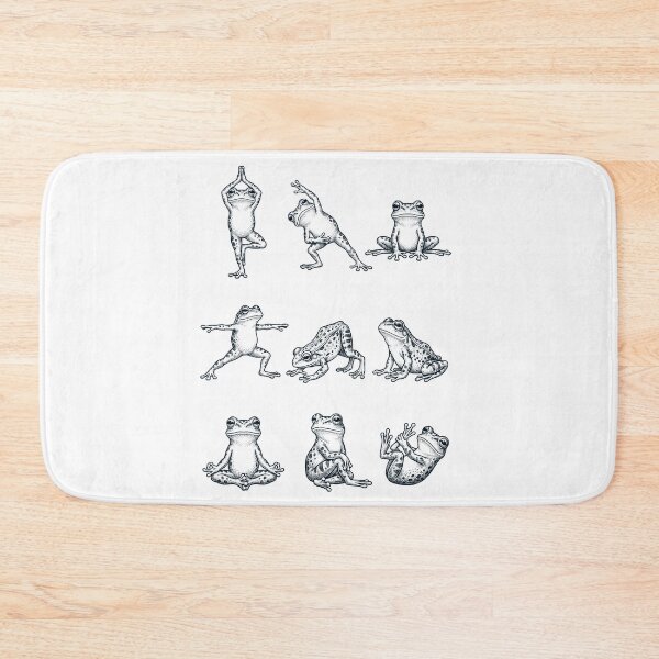 Item preview, Vintage Frog Yoga Poses Funny Meditation Animal Lover designed and sold by DoodleTortle.