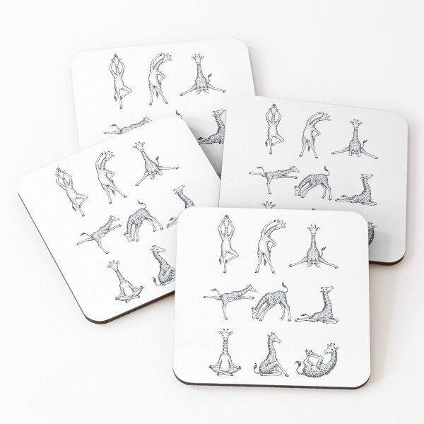 Item preview, Vintage Giraffe Yoga Poses Funny Meditation Animal Lover designed and sold by DoodleTortle.