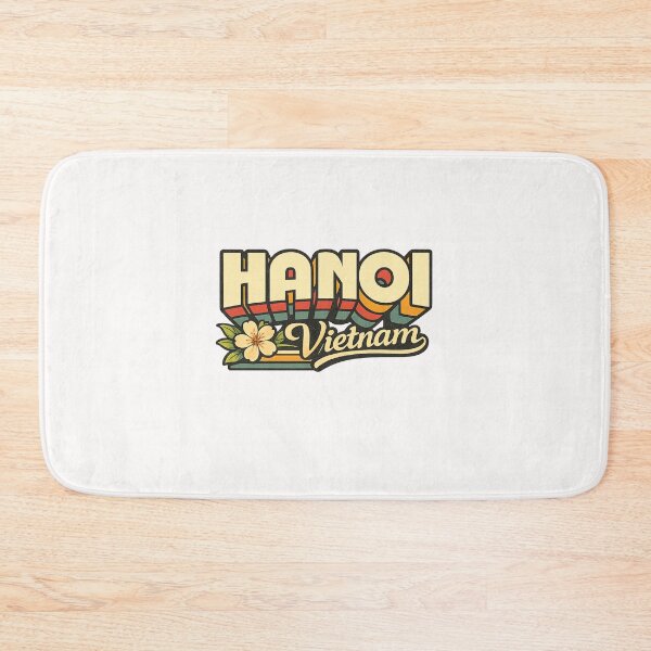 Item preview, Hanoi Vietnam Old Quarter Hoan Kiem Lake Vintage Travel Typography designed and sold by Places On Earth.