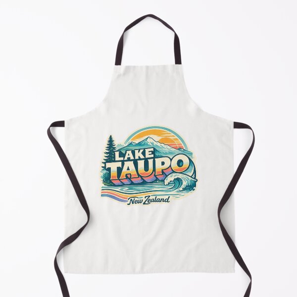 Item preview, Lake Taupo New Zealand Mount Ruapehu Scenic Sunset Landscape Typography designed and sold by Places On Earth.