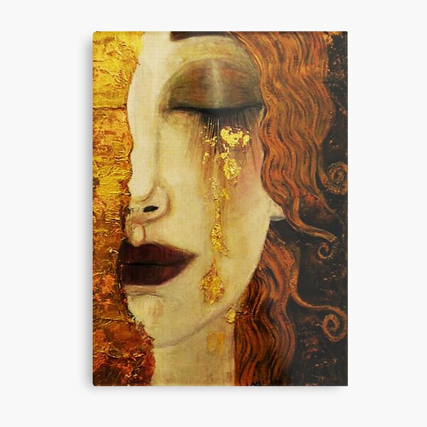 Golden Tears...Jugendstil art Metal Print