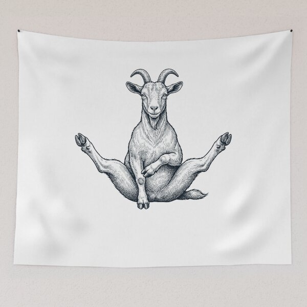 Item preview, Funny Goat Yoga Pose Animal Lover Meme designed and sold by DoodleTortle.