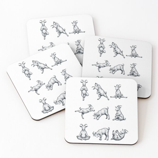 Item preview, Vintage Goat Yoga Poses Funny Meditation Animal Lover designed and sold by DoodleTortle.